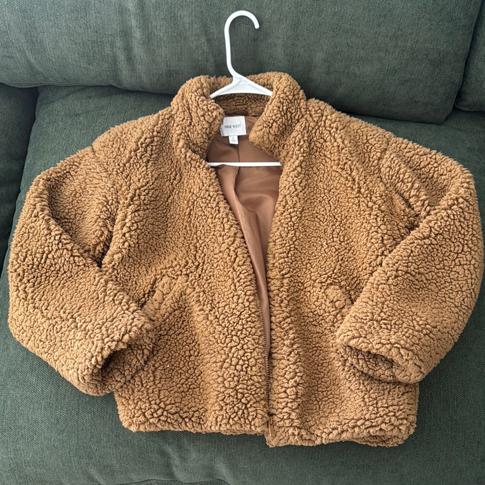 Nine West Camel Sherpa Jacket